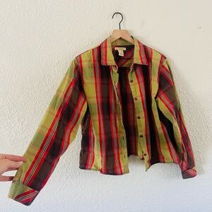 Bechamel Green & Red Plaid Button Up Shirt